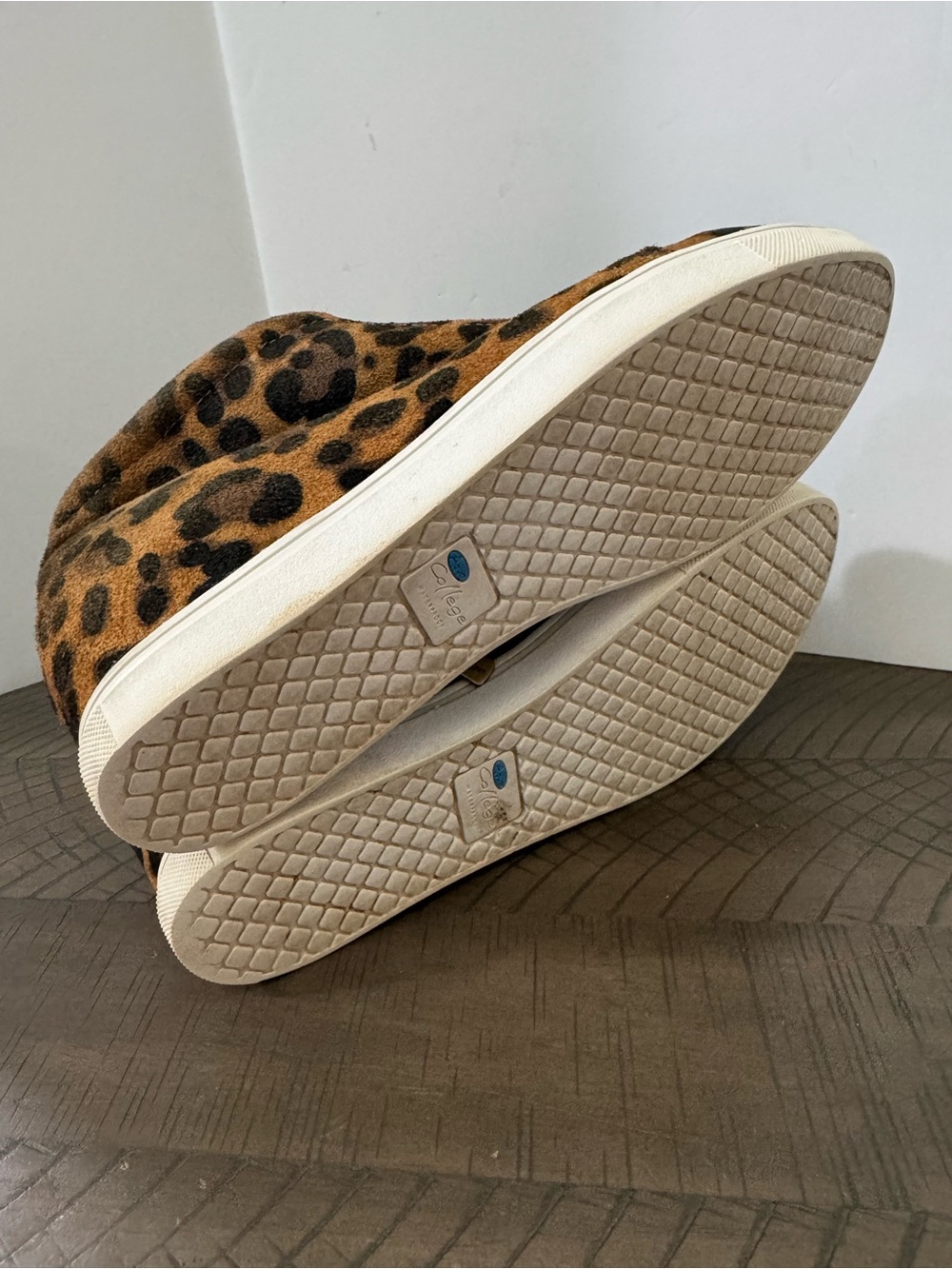 Leopard-Print Zip High-Top Sneakers - Brown/Black - Picture 6 of 8